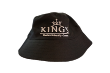 Load image into Gallery viewer, King&#39;s College Bucket Hat, Black
