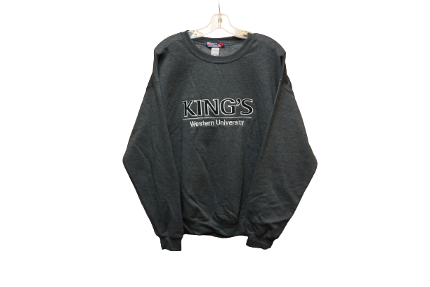 King's College Crewneck Sweatshirt, Dark Grey