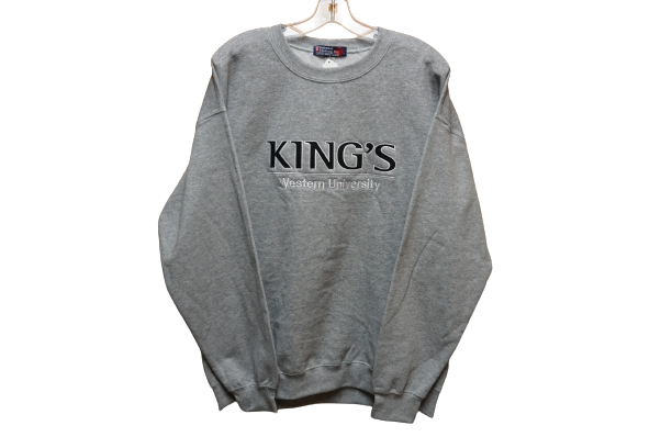 King's College Crewneck Sweatshirt, Light Grey