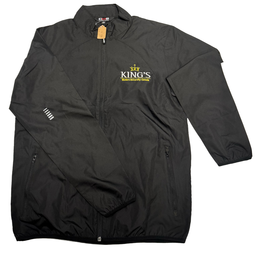King's Long Sleeve Windbreaker Jacket, Black