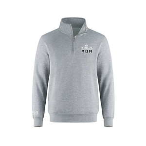 519 King's Mom Quarterzip - Light Grey