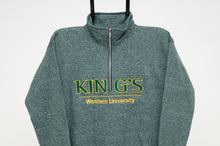 Load image into Gallery viewer, Dubwear Quarter Zip Sweatshirt, Grey/Green Salt &amp; Pepper
