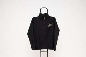 King's College Quarter Zip Sweatshirt, Black
